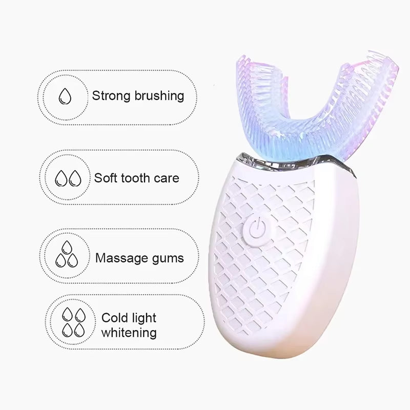 Sonicglow™ 360° Electric Toothbrush: USB Rechargeable Automatic Toothbrush for Deep, Effortless Cleaning
